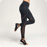 Mesh tech panel leggings full-length