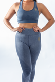 Seamless 3D Fit multi-sport denim look leggings