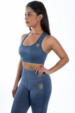 Seamless 3D Fit multi-sport denim look leggings